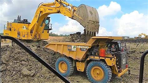 large diggers loading trucks